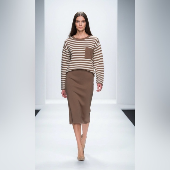 Club Nicco Striped Chic Catwalk Sweater + Skirt Set - Picture 1 of 12